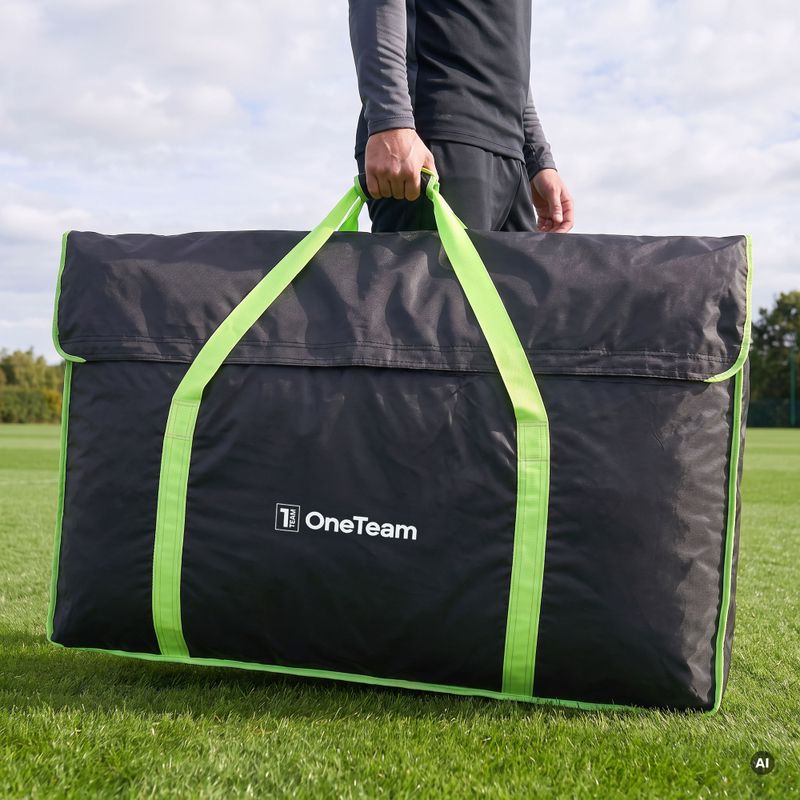 Nešiojimo krepšys vartams OneTeam Swiftgoal 180 x 120 cm juodas/žalias 3