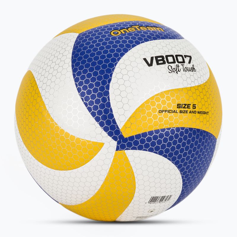 Tinklinio kamuolys OneTeam VB007 yellow/blue/white size 5 2