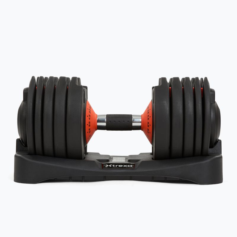 Reguliuojamas hantelis XTREXO 24kg EVO black 4
