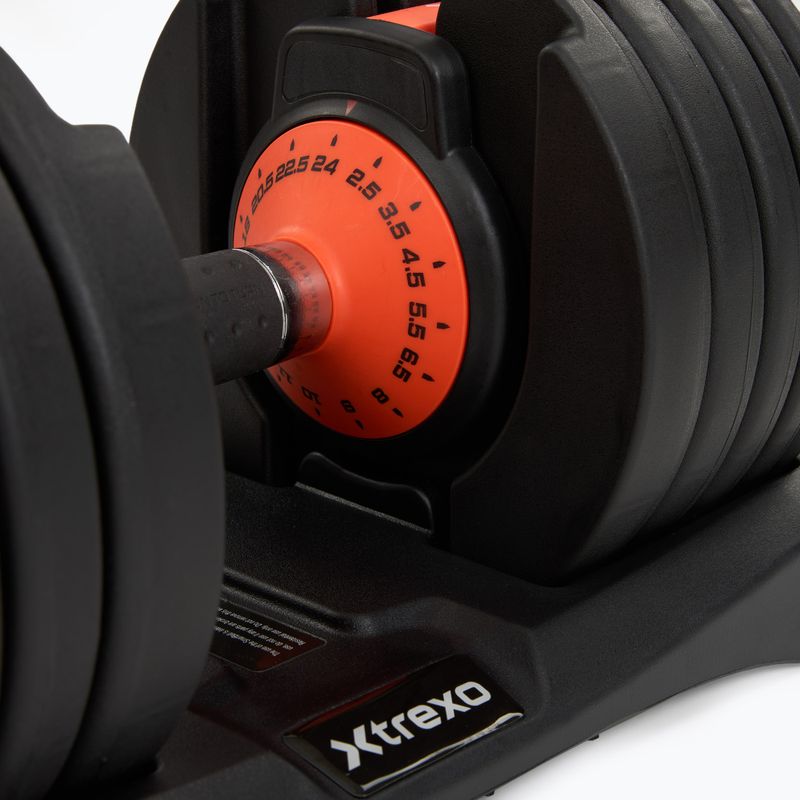 Reguliuojamas hantelis XTREXO 24kg EVO black 5