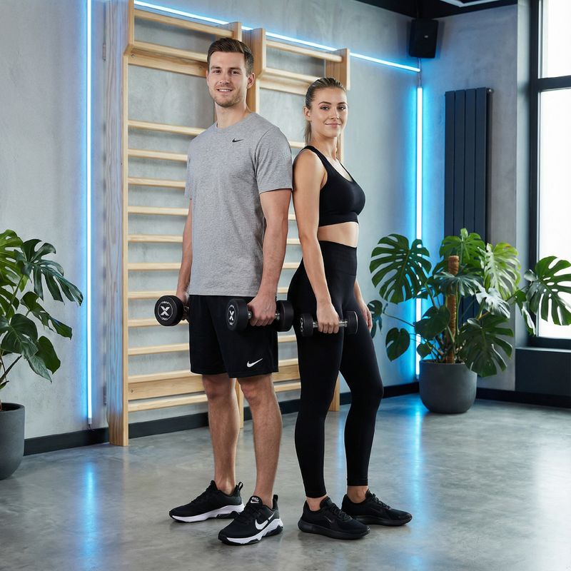 Gumuota ketaus hantelis XTREXO Pro 6 kg black 5