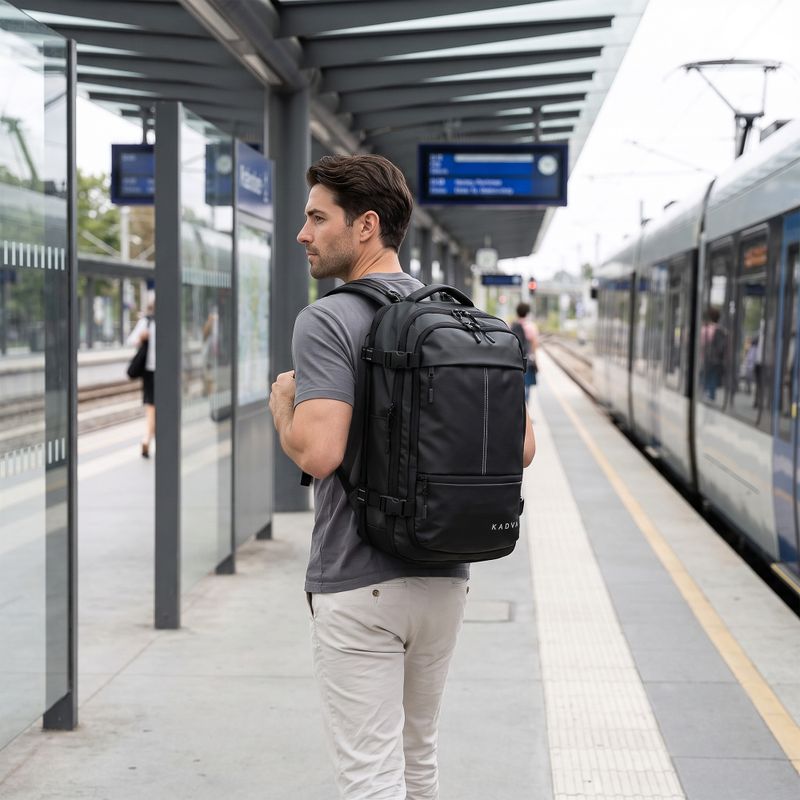 KADVA ARTravel 30 l juodas vakuuminis kuprinės maišas 3
