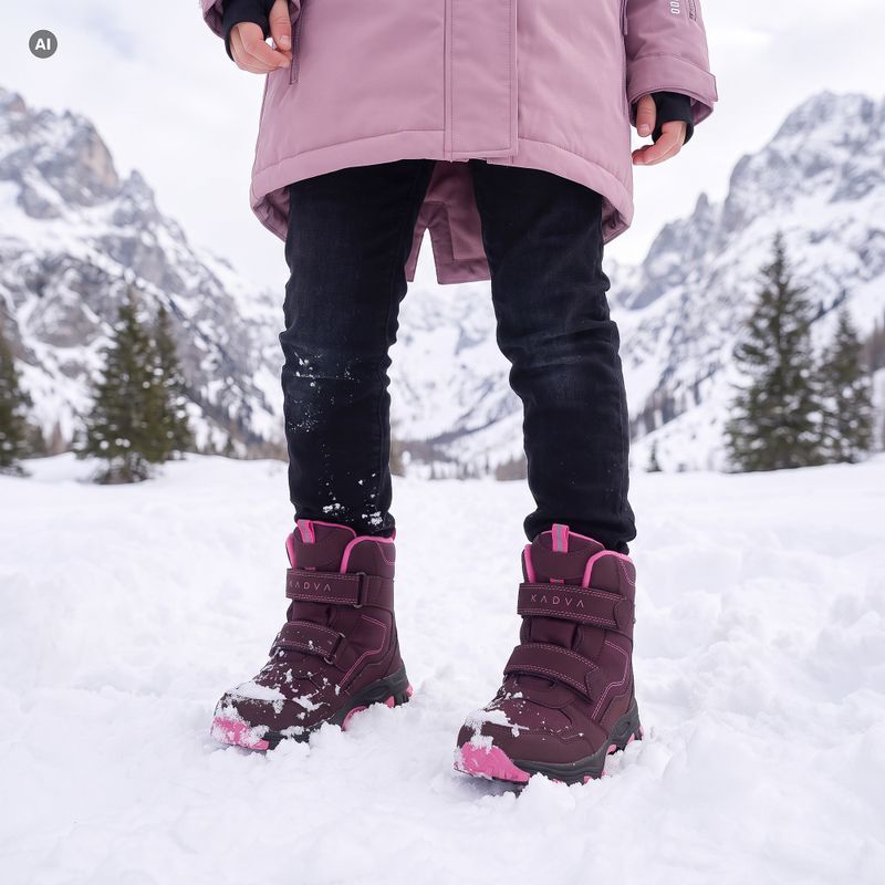 Vaikiški žieminiai batai KADVA Snowey Mid WP rožiniai 6
