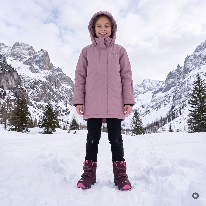 Vaikiški žieminiai batai KADVA Snowey Mid WP rožiniai 7
