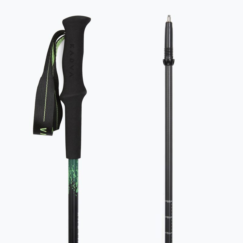 Žygio lazdos KADVA Torre adjustable carbon green 3