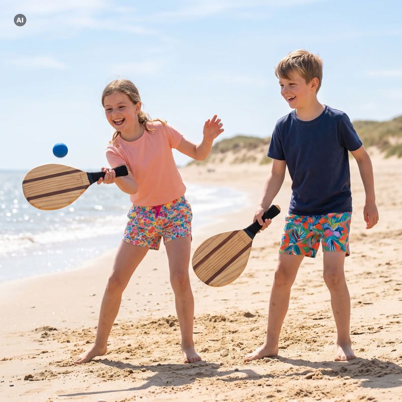 OneTeam Beach Play paplūdimio teniso rinkinys rudos spalvos 3