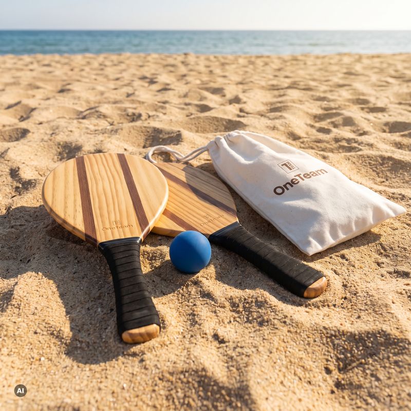 OneTeam Beach Play paplūdimio teniso rinkinys rudos spalvos 4