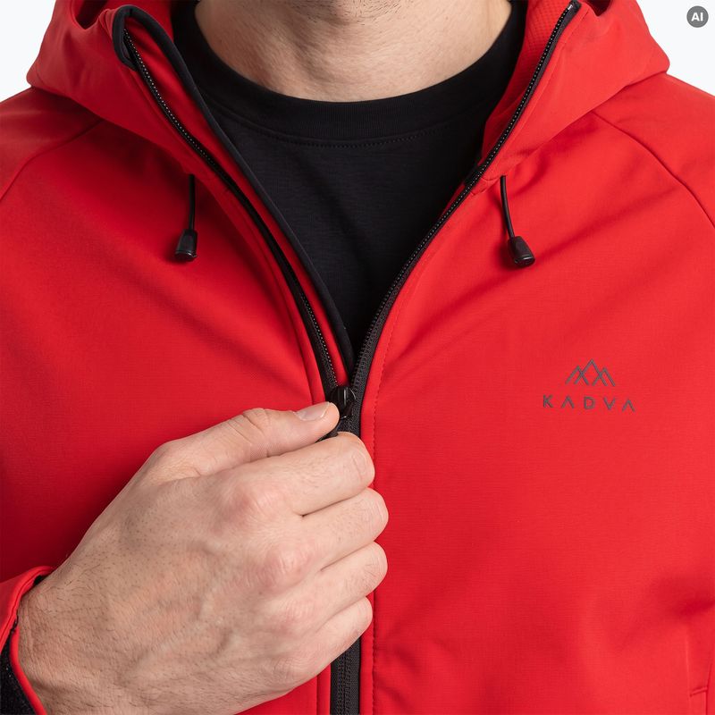 Vyriškas trekingo džemperis KADVA Arix WP 5K/3K softshell hibridas raudonas 3