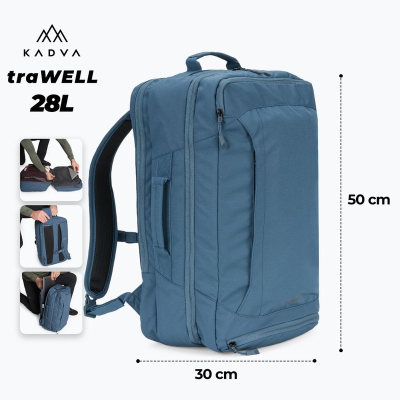 Turistinis kuprinė KADVA traWELL 28 l tamsiai mėlyna 2