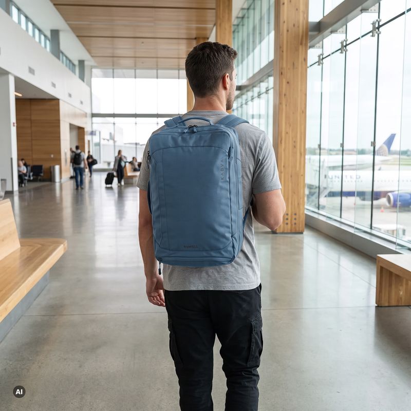 Turistinis kuprinė KADVA traWELL 28 l tamsiai mėlyna 9