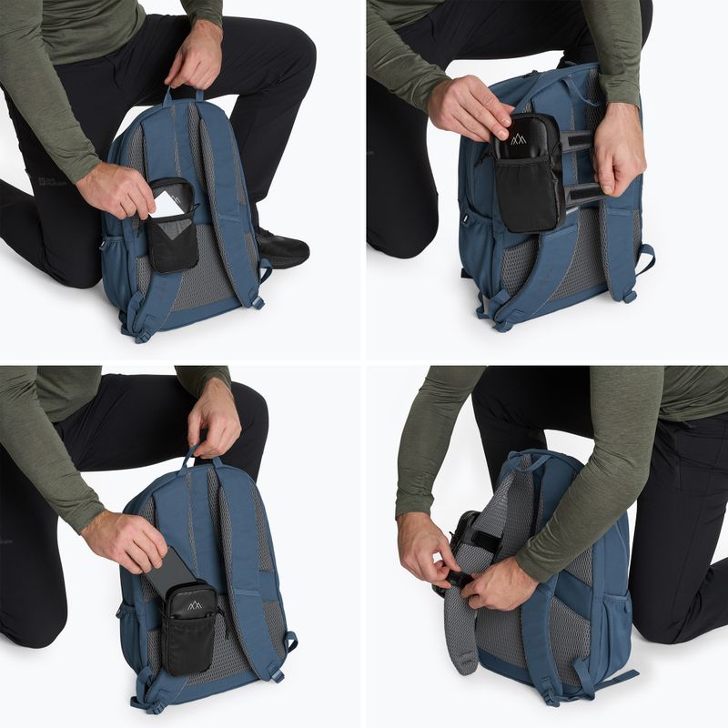 Turistinė maža rankinė Kadva Polypore​ mobili kišenė juoda 2