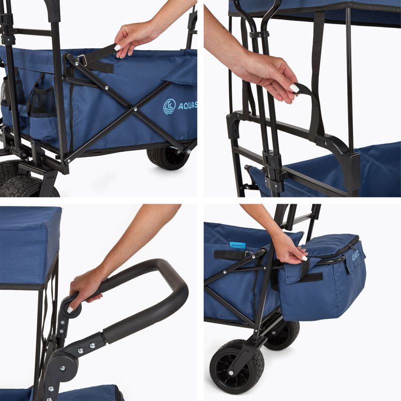 Mėlynas AQUASTIC Cart transportavimo vežimėlis 7
