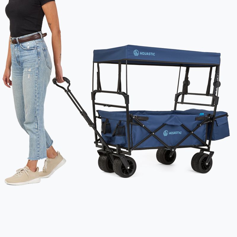 Mėlynas AQUASTIC Cart transportavimo vežimėlis 9