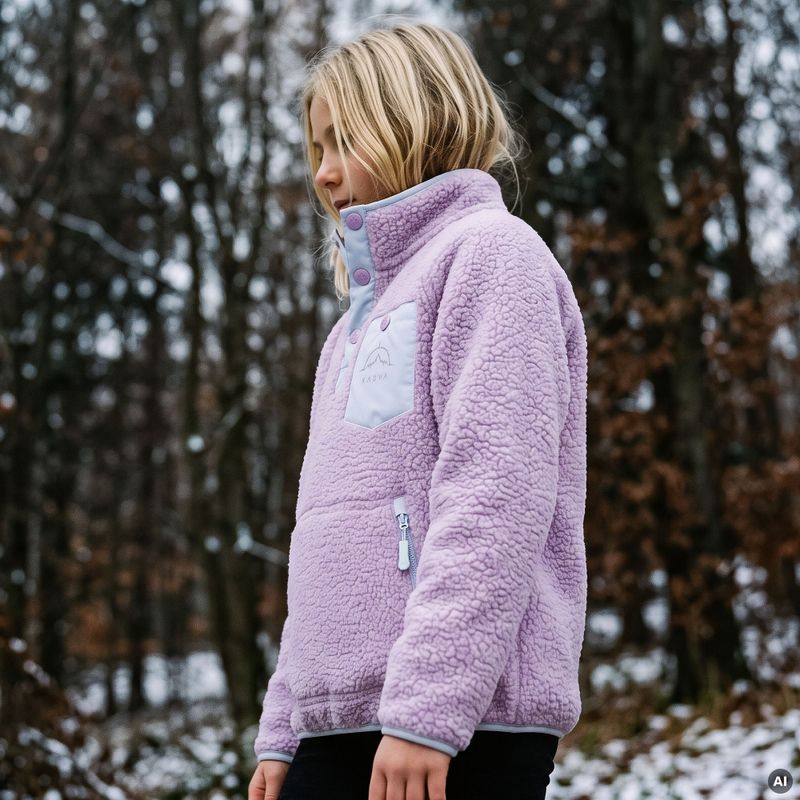 Vaikiškas flisinis džemperis KADVA RODIA JRG violetinis 12