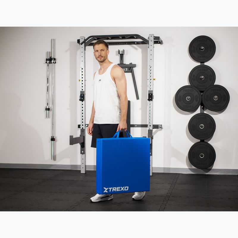 Gimnastikos kilimėlis TREXO sulankstomas 180 x  60 x 5 cm  mėlynas 12