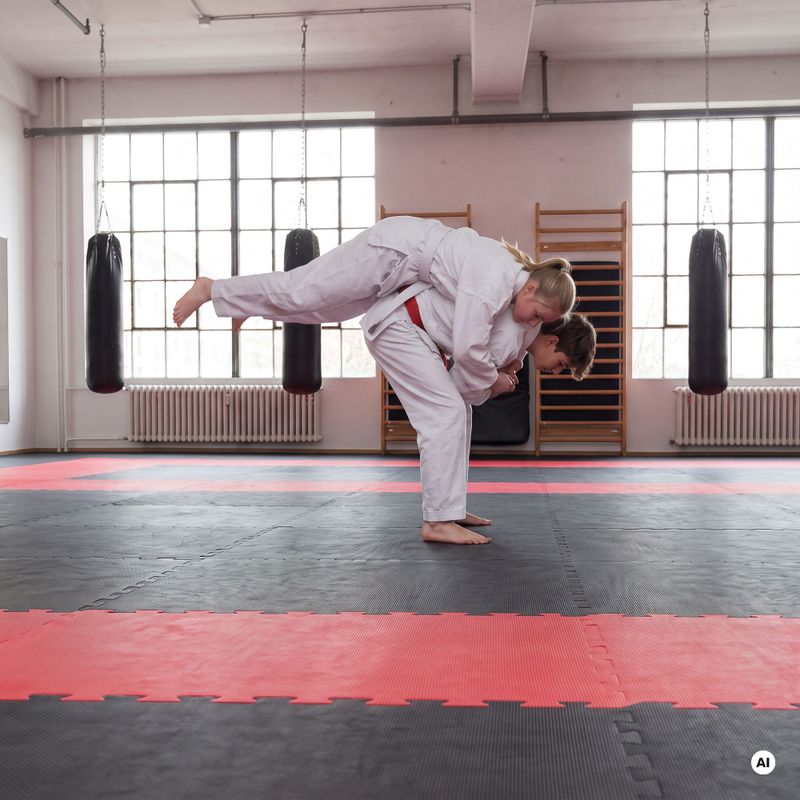 Kilimėlis Hook Fighting Puzzle Tatami blue 3