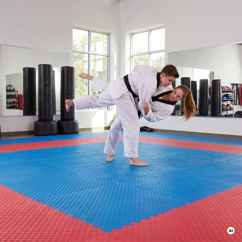 Kilimėlis HOOK FIGHTING x Jen Yau su Pasaulio Taekwondo Federacijos sertifikatu blue 3