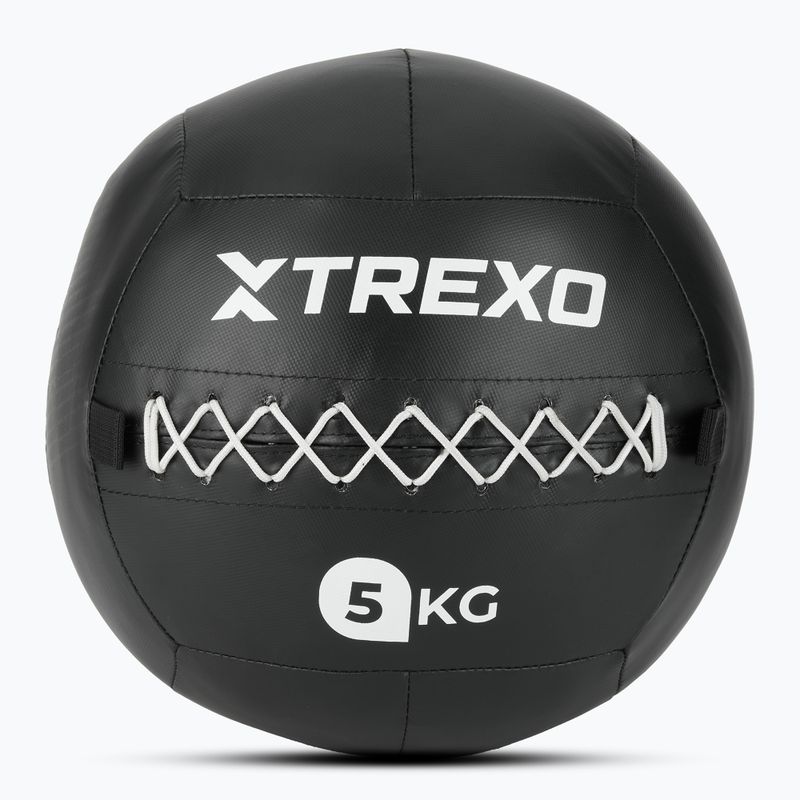 Medicininis kamuolys TREXO Wall Ball 5 kg juodas