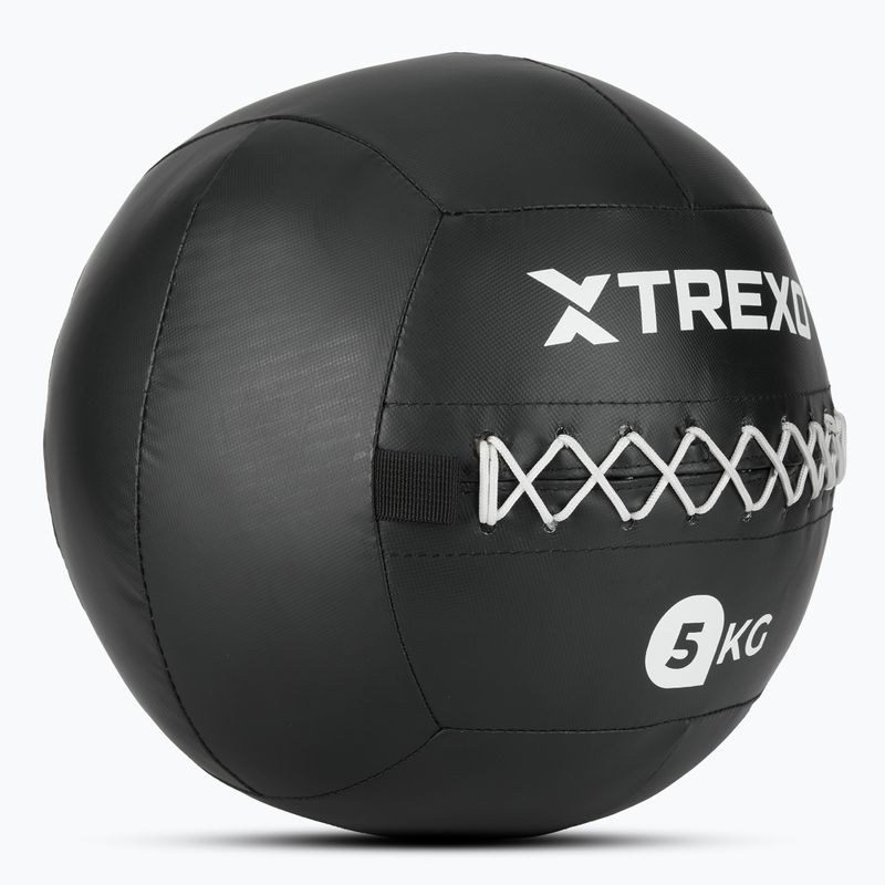 Medicininis kamuolys XTREXO Wall Ball 5 kg juodas 3
