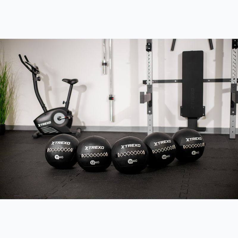 Medicininis kamuolys TREXO Wall Ball 5 kg juodas 7