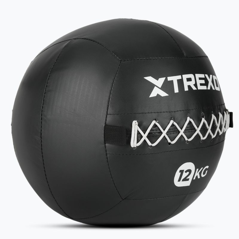 Medicininis kamuolys TREXO Wall Ball 12 kg juodas 2