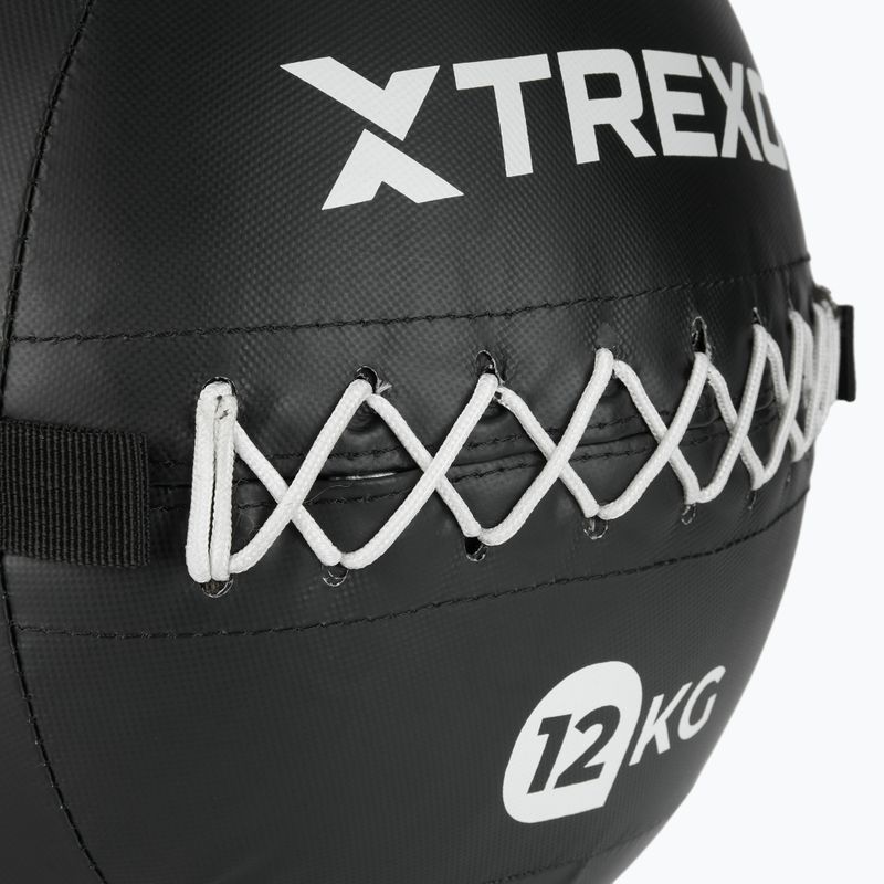 Medicininis kamuolys XTREXO Wall Ball 12 kg juodas 4