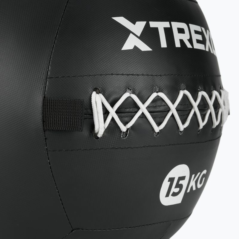 Medicininis kamuolys TREXO Wall Ball 15 kg juodas 3