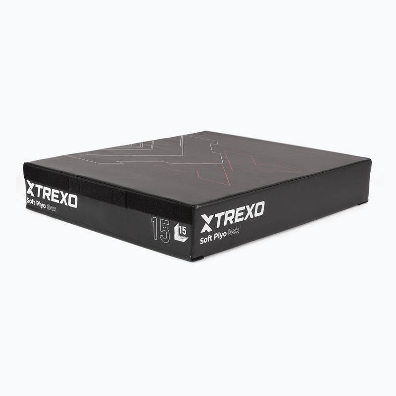 Sulankstoma plyometrinė dėžė TREXO 15 cm juoda