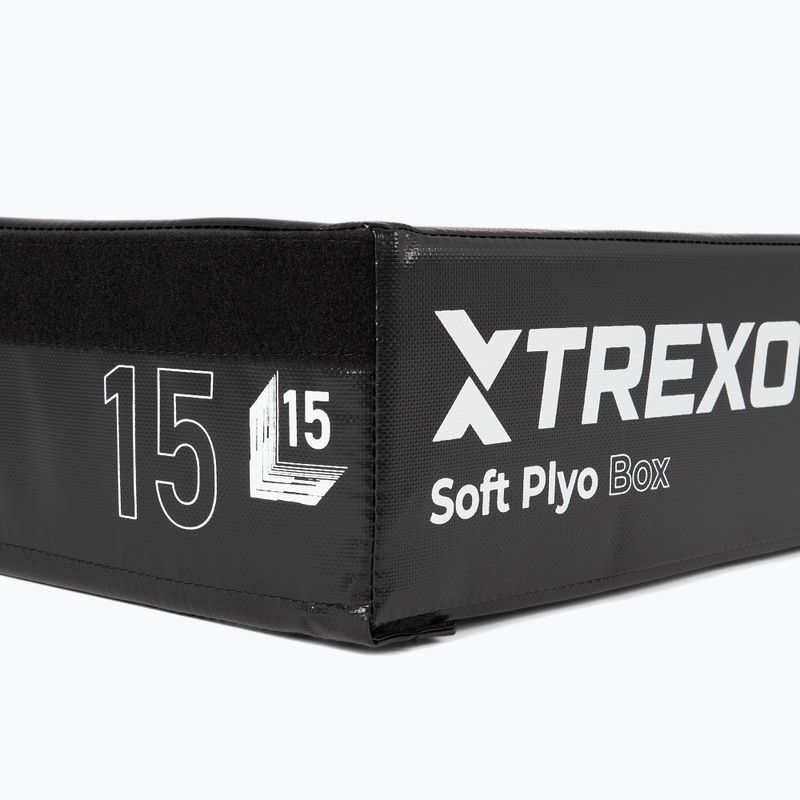 Sulankstoma plyometrinė dėžė TREXO 15 cm juoda 2