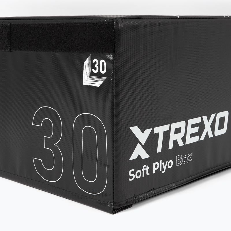 Sulankstoma plyometrinė dėžė TREXO 30 cm juoda 2