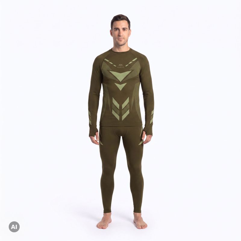 Vyriškas termo apatinio trikotažo komplektas KADVA Alpinestep Thermo SH Light Plus Set Green