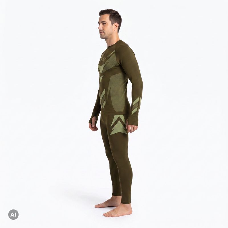 Vyriškas termo apatinio trikotažo komplektas KADVA Alpinestep Thermo SH Light Plus Set Green 2
