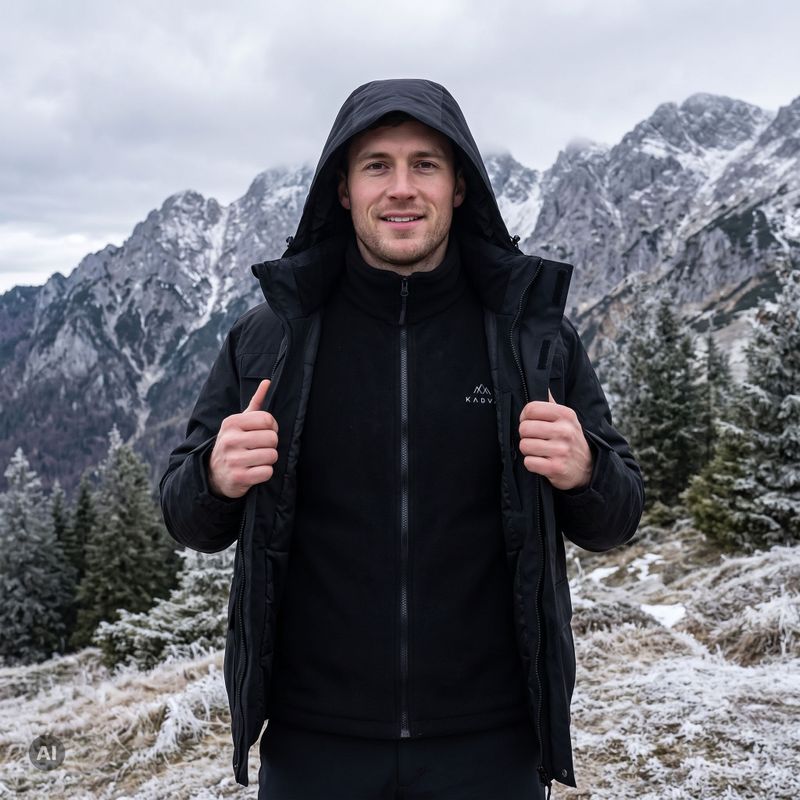 Vyriška 3in1 striukė KADVA TraiLine WP juoda 6
