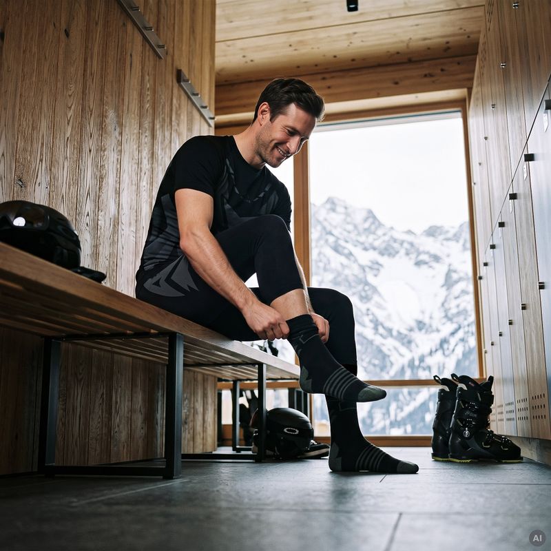 Vyriškas termo apatinio trikotažo komplektas KADVA Alpinestep Thermo SH Light Plus Set Black 5