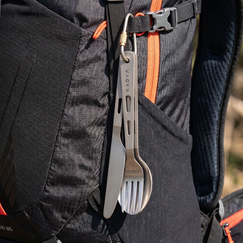 Kelioniniai stalo įrankiai KADVA titanium ultralight gray 5
