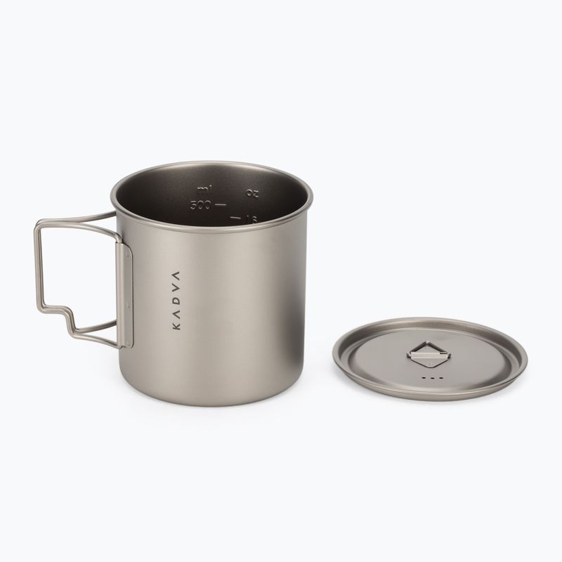Turistinis puodelis KADVA titanium ultralight gray 5