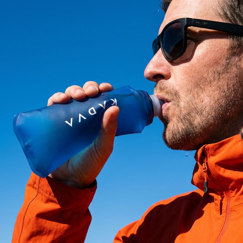 Minkštas gertuvės maišelis KADVA softflask Flowbie 500 ml mėlynas 3