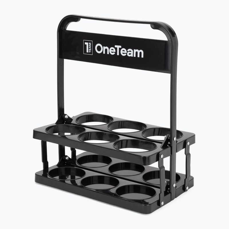 Rinkinys OneTeam Water Bottle Carries + Bidon Sportano Black 2