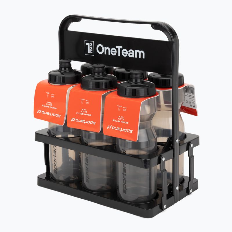 Rinkinys OneTeam Water Bottle Carries + Bidon Sportano Black 15