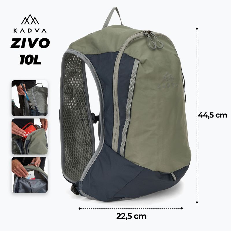 Turistinė kuprinė KADVA Zivo 10 l pilka 2