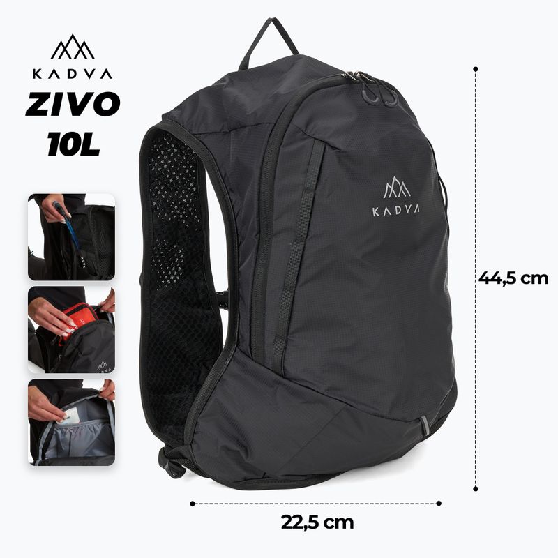 Turistinis kuprinė KADVA Zivo 10 l juoda 2