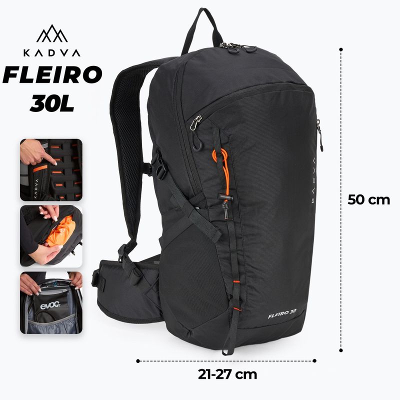 Turistinis kuprinė KADVA Fleiro 30 l juoda 2