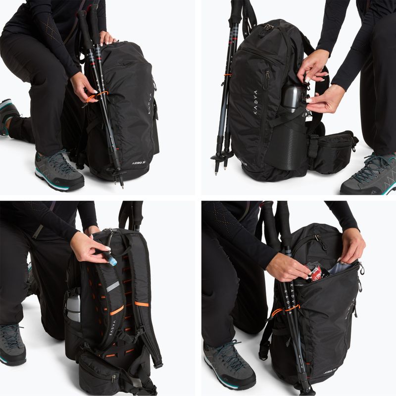 Turistinė kuprinė KADVA Fleiro 30 l juoda 12