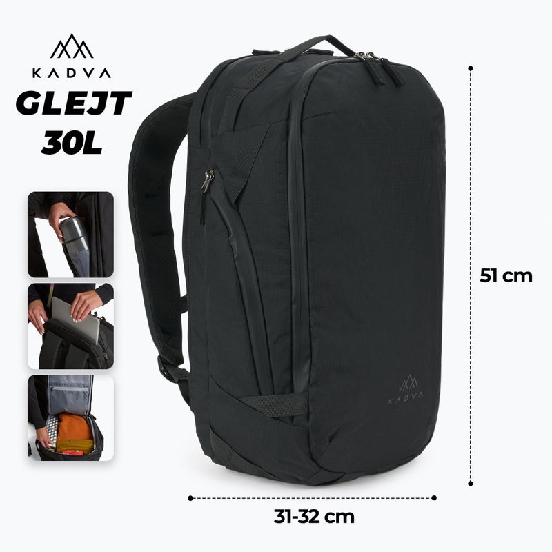 Turistinė kuprinė KADVA Glejt 30 l juoda 2