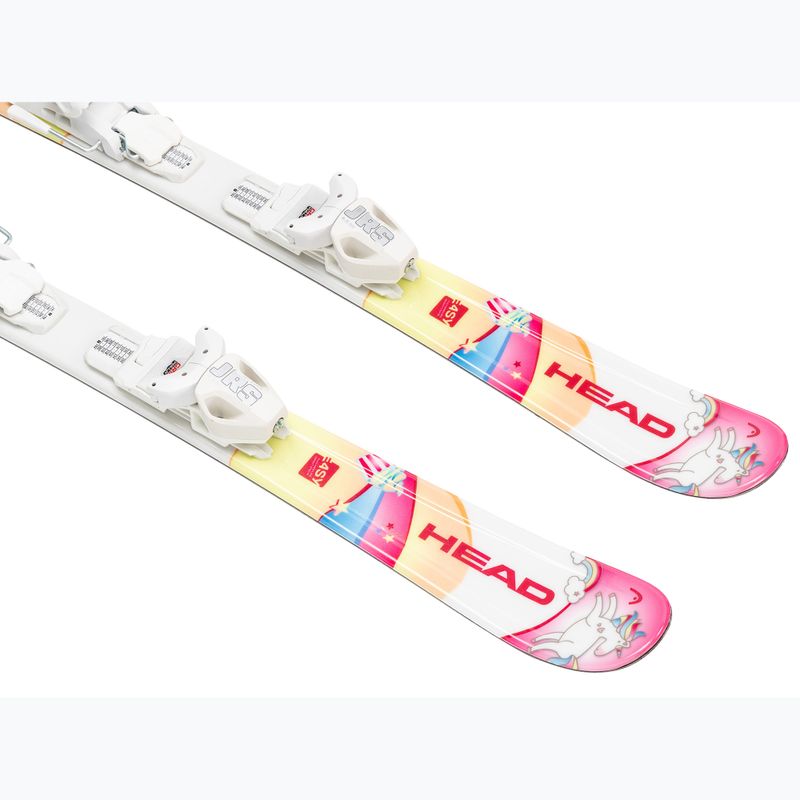 Vaikiškos kalnų slidės + apkaustai HEAD Unicorn Easy JRS + Jrs 4.5 GW CA unicorn 3
