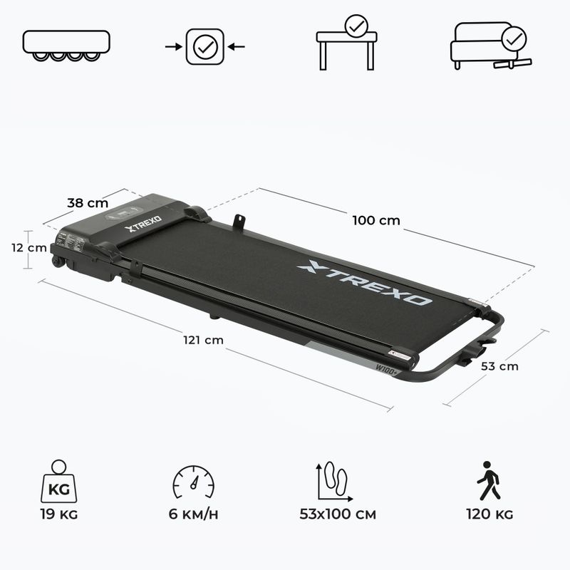 Bėgimo takelis XTREXO W100+ black 3