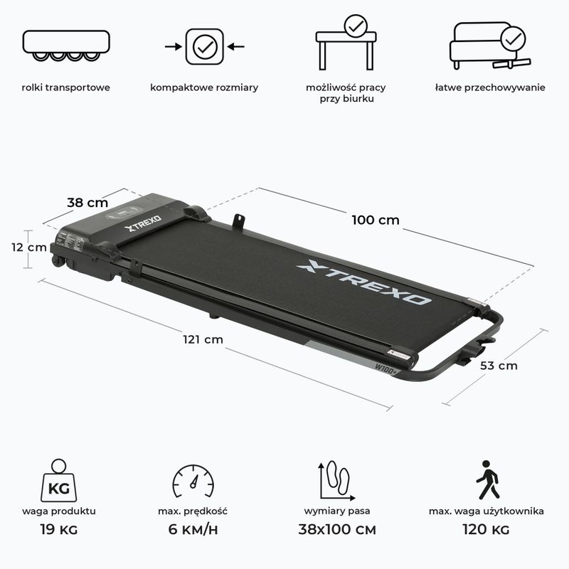 Bėgimo takelis XTREXO W100+ black 3