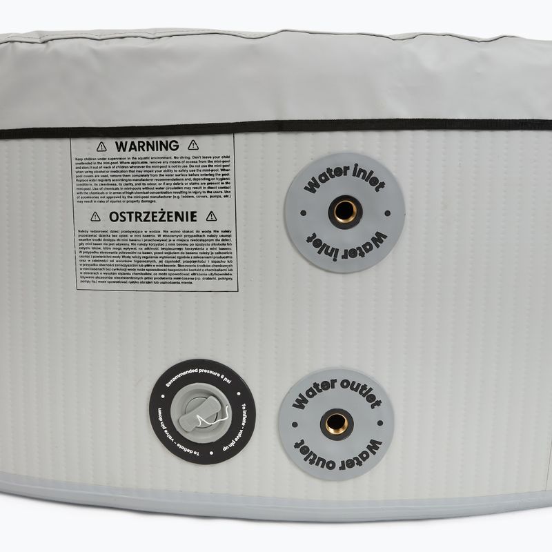 Pripučiamas baseinas AQUASTIC ONSEN drop stitch 700 l 150 cm pilkas 10