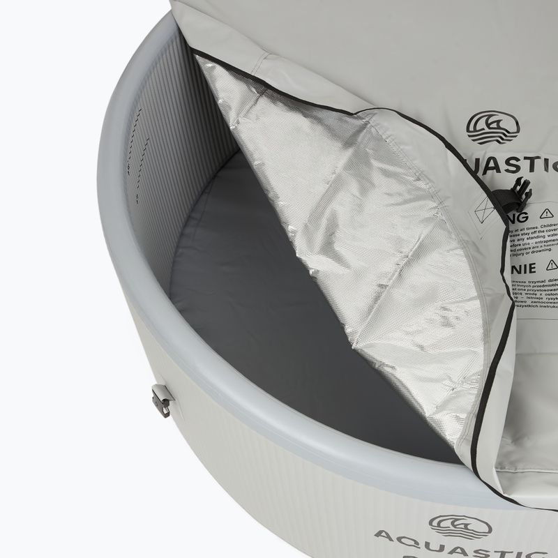 Pripučiamas baseinas AQUASTIC ONSEN drop stitch 700 l 150 cm pilkas 12