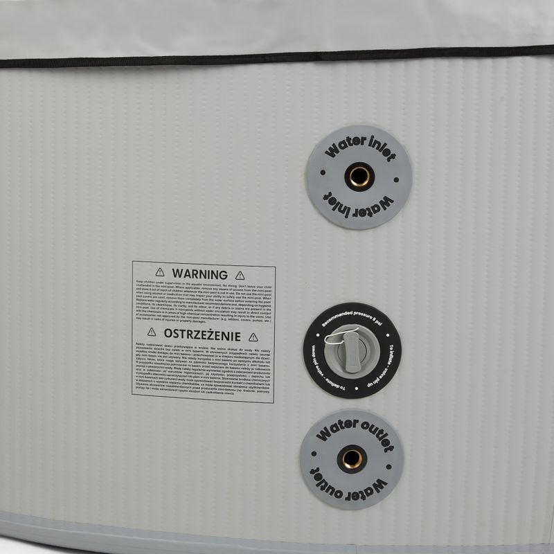 Pripučiamas baseinas AQUASTIC ONSEN drop stitch 1200 l 178 cm pilkas 10